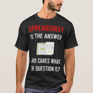 T-shirt La feuille de réponses Feuilles de calcul