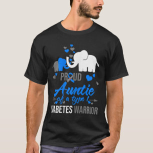T-shirt La Fière Tante D'Un Type 1 Cadeau Guerrier Du Diab