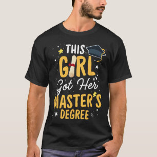 T-shirt La Fille A Obtenu Sa Maîtrise Diplôme Diplôme Le M