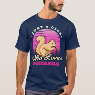 T-shirt La fille aime les écureuils