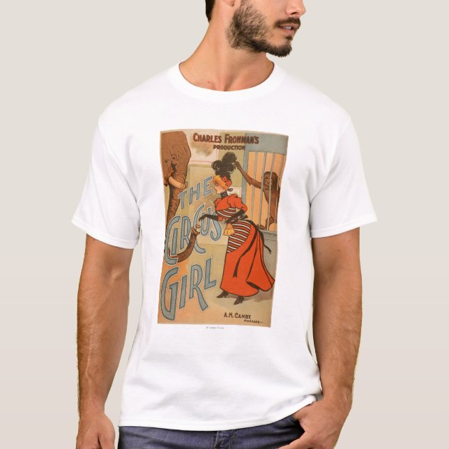 T-shirt La fille de cirque - éléphant et singe de (Devant)