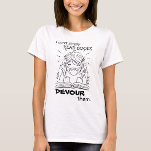 T-shirt La fille de lecteur mange la chemise