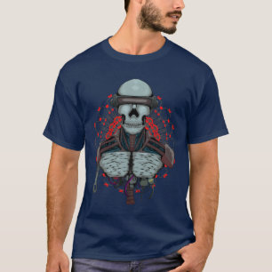 T-shirt La fille de l'halloween robot