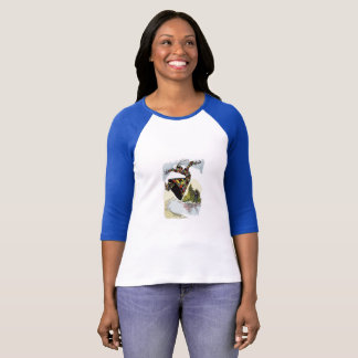 T-shirt la fille de patchwork de l'once