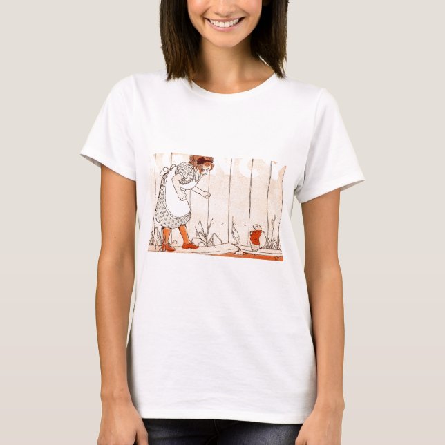 T-shirt La fille rencontre des pattes de paddy le chien de (Devant)