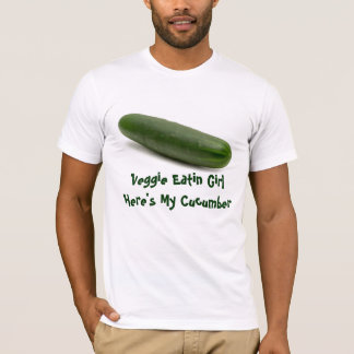 T-shirt La fille végétarienne d'Eatin ici est mon