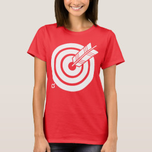 T-shirt La flèche atteint une cible ronde