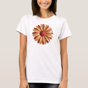 T-shirt La Fleur de Hippie Daisy de Retro MOD - Mode branc