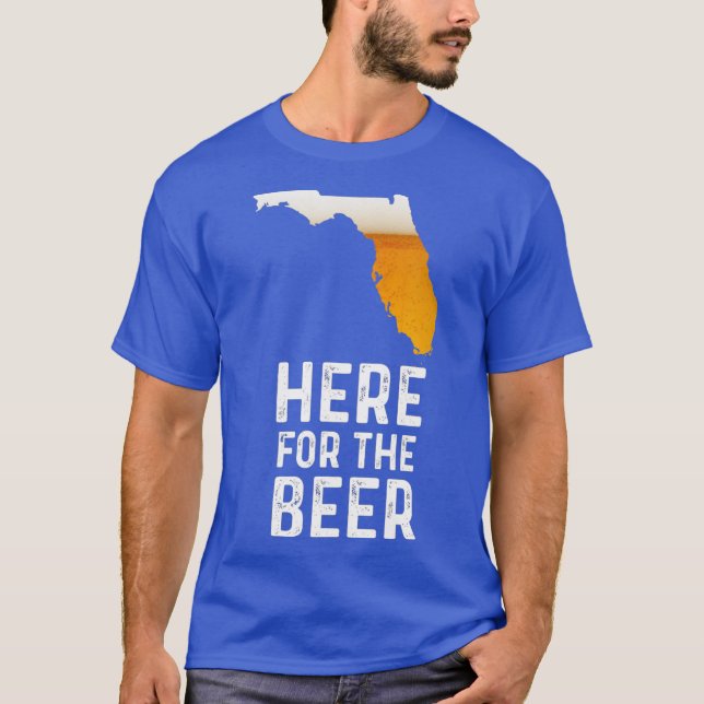 T-shirt La Floride Drôle Ici Pour La Bière Artisanale (Devant)