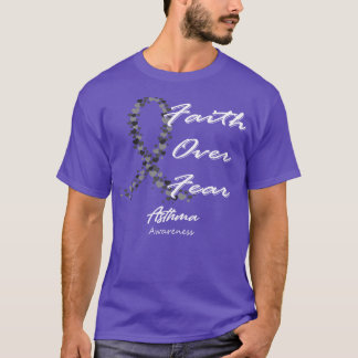 T-shirt La Foi De Sensibilisation À L'Asthme Sur La Peur D