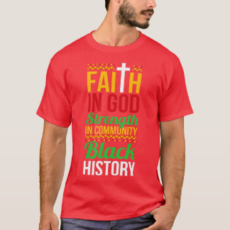 T-shirt La Foi En Dieu La Force Dans La Communauté Cool Bl
