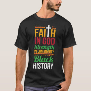 T-shirt La Foi En Dieu La Force Dans La Communauté Cool Bl