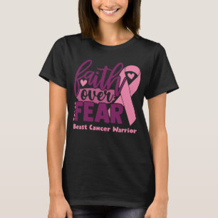 T-shirt La foi sur la peur Sensibilisation au cancer du se