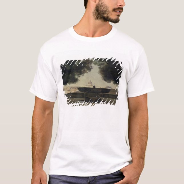 T-shirt La fontaine de l'académie française à Rome (Devant)