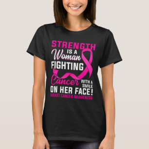 T-shirt La Force Est Une Femme Qui Lutte Contre Le Cancer