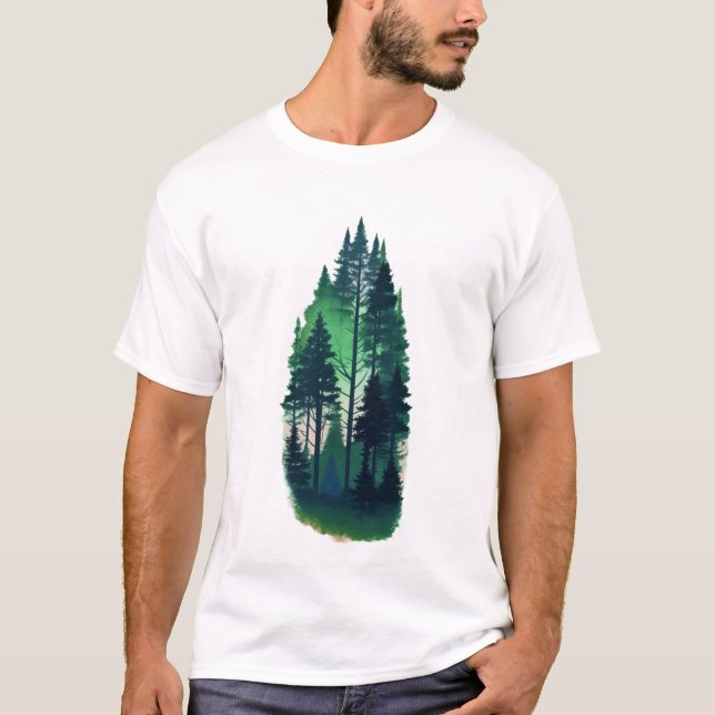 T-shirt La forêt de pins (Devant)