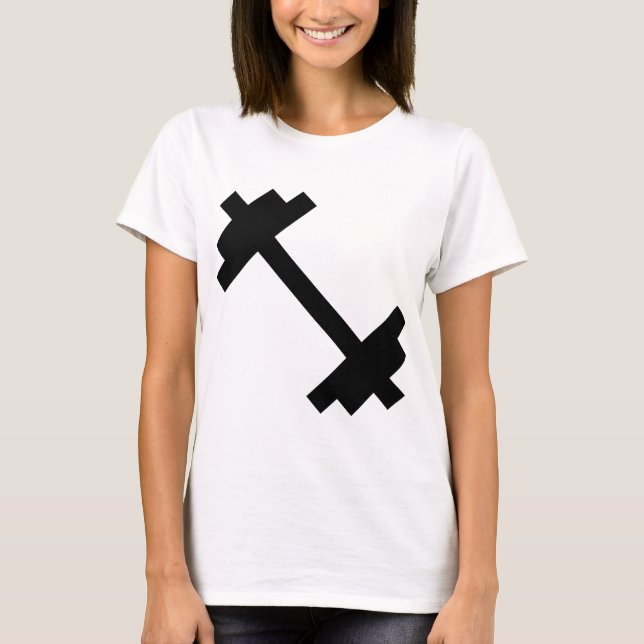 T-shirt La forme physique de gymnase de muscles d'haltères (Devant)