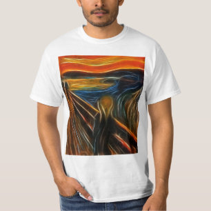 T-shirt La fractale de cri perçant peignant Edvard Munch