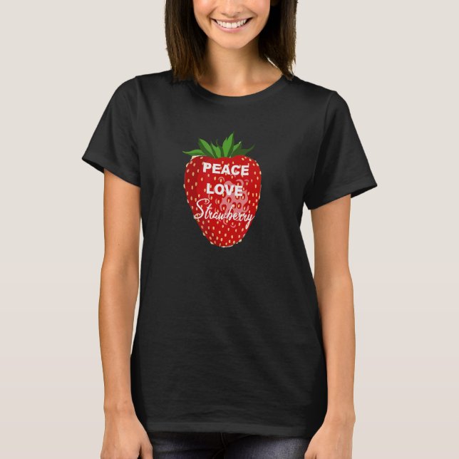 T-shirt La fraise Peace Love (Devant)