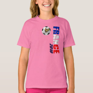 T-shirt La France 2010 cadeaux verticaux de logo de ballon