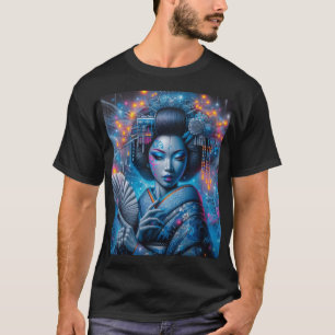 T-shirt La geisha des nuits bleuté
