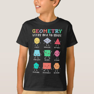 T-shirt La géométrie vous maintient en forme - Humour math