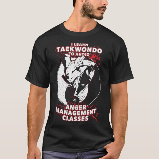 T-shirt La gestion de colère de toAvoid du Taekwondo (Devant)