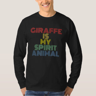 T-shirt La girafe est mon animal spirituel rétro vintage 7