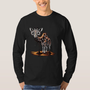 T-shirt La girafe fondante, design d'art surréaliste drôle