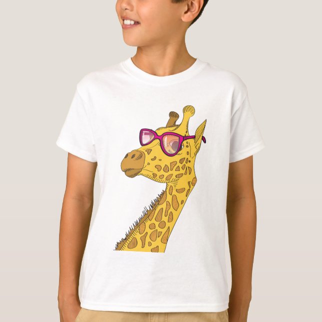 T-shirt La girafe Hipster (Devant)