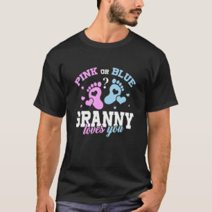 T-shirt La grand-mère rose ou bleue t'aime La révélation d