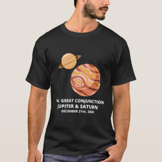 T-shirt La Grande Conjonction 2020 Jupiter Et Saturn Plan