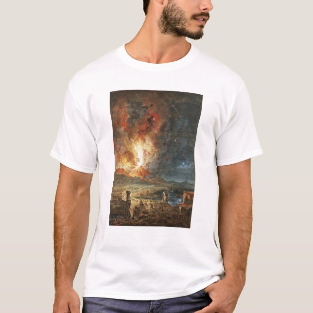 T-shirt La grande éruption du mont Vésuve (Devant)