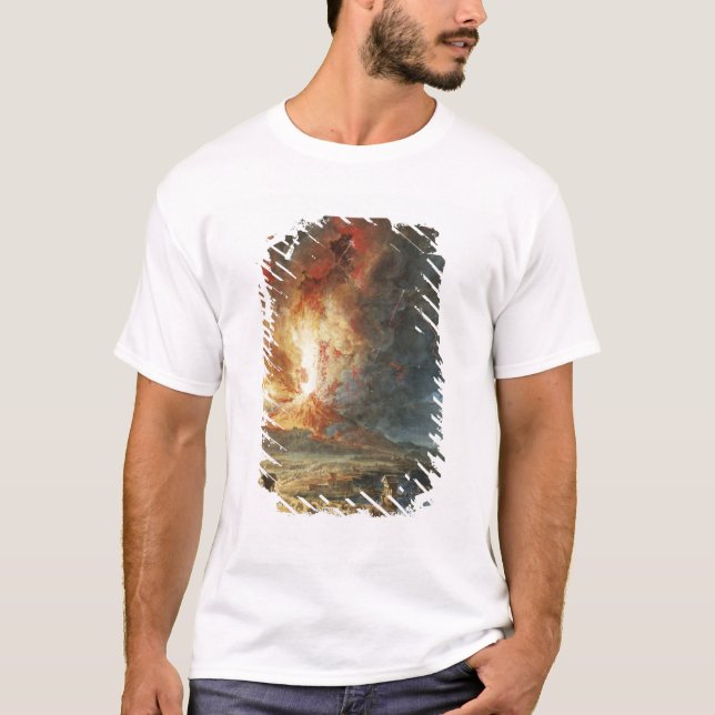 T-shirt La grande éruption du mont Vésuve (Devant)