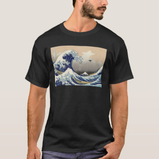 T-shirt La Grande Vague De Drone Au Large De Kanagawa