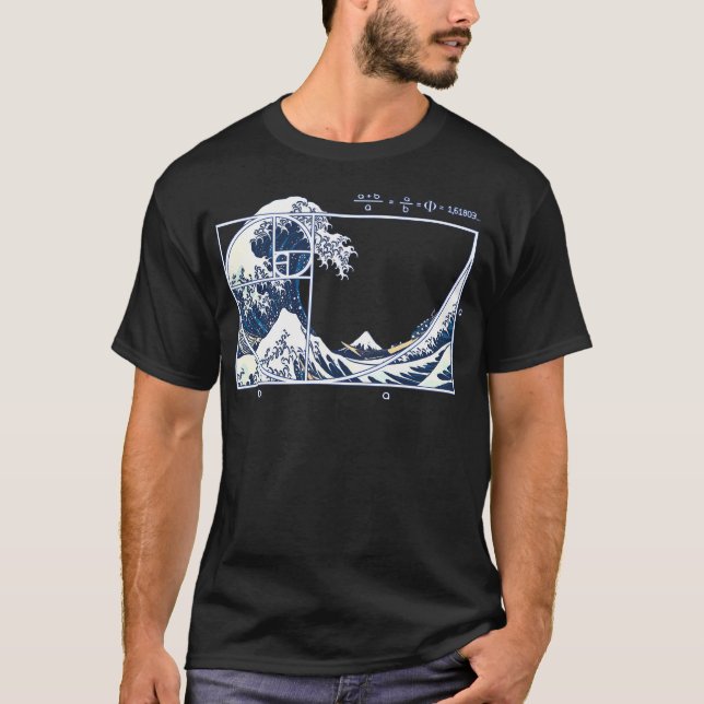 T-shirt La grande vague de Fibonacci (Devant)