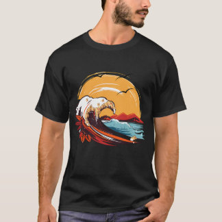 T-shirt La grande vague de pug