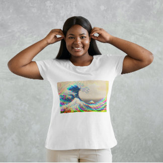T-shirt La grande vague funky au large de Kanagawa
