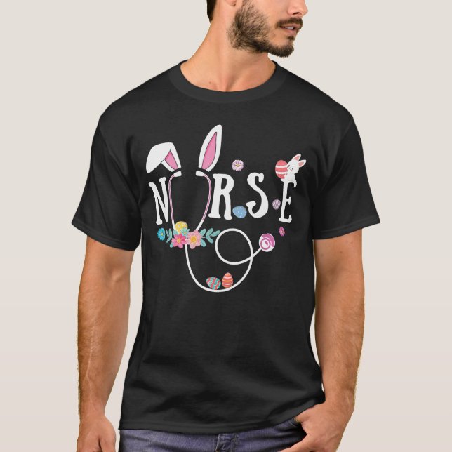 T-shirt La grêle des infirmières de stéthoscope Les oeufs  (Devant)