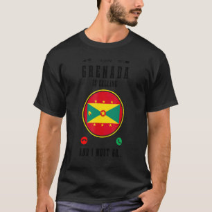 T-shirt La Grenade appelle et je dois y aller Drapeau gr