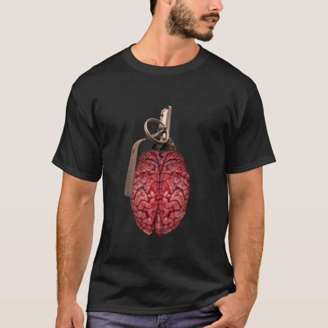 T-shirt La grenade de cerveau (Devant)