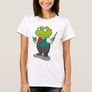 T-shirt La grenouille comme enseignant avec livre