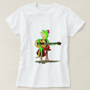 T-shirt La grenouille joue de la guitare -