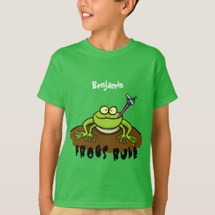 T-shirt La grenouille règle drôle dessin de grenouille ver