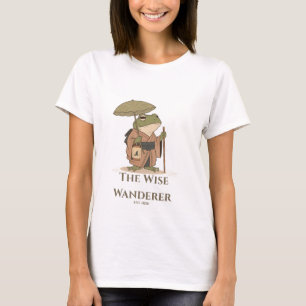 T-shirt La grenouille sage voyageuse avec illustration de 