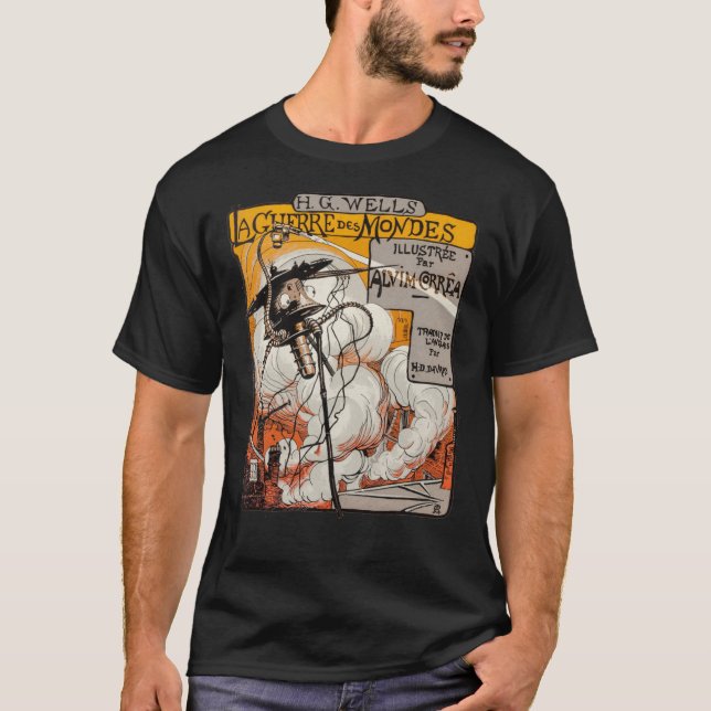 T-shirt La Guerre des Mondes 1906 Français Poster Classic  (Devant)