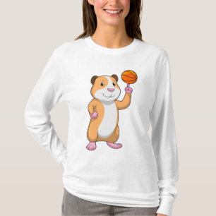 T-shirt La Guinée joue au basket-ball avec le basket-ball.