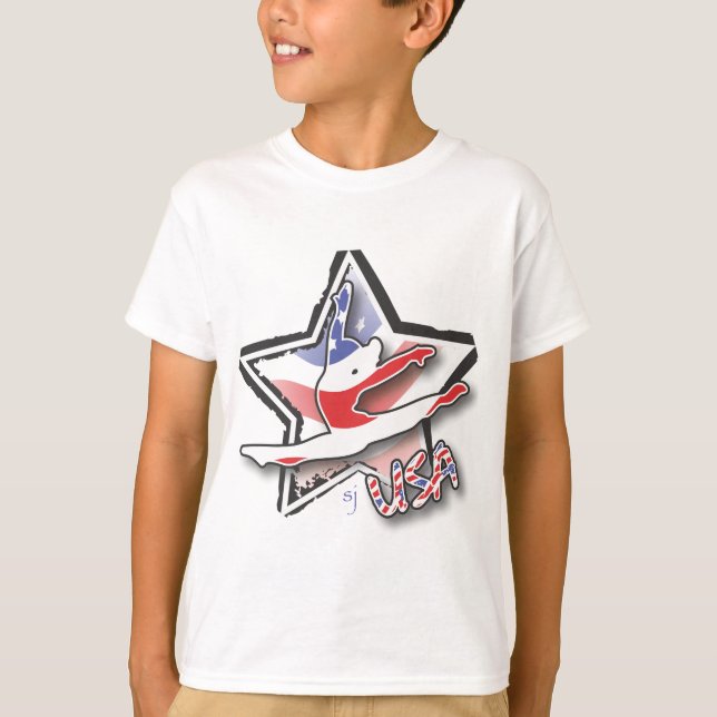 T-shirt La gymnastique de femmes des Etats-Unis (Devant)