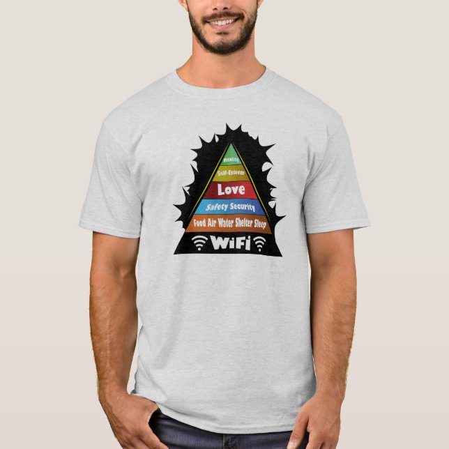 T-shirt La hiérarchie de Maslow des besoins (Devant)