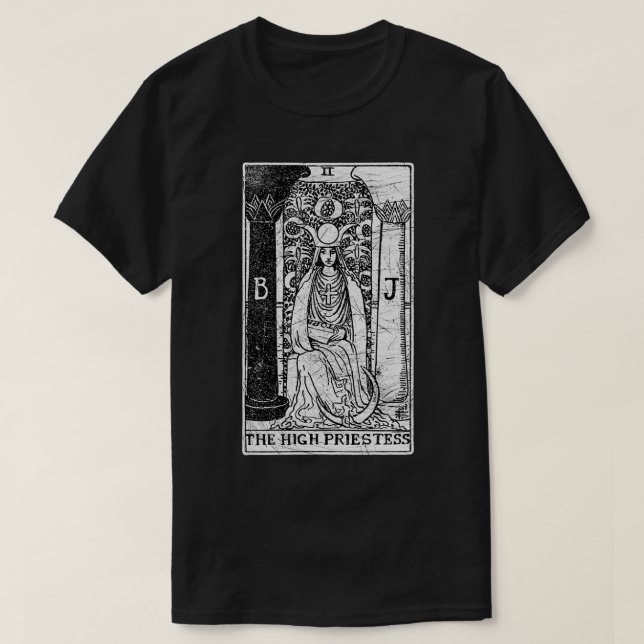 T-shirt La High Priestess Tarot Card Major Arcana fortune (Design devant)